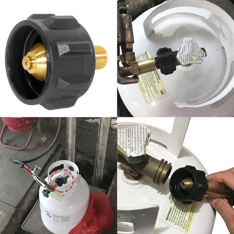 Hooshing QCC1 Propane Gas Fitting Adapter With 1/4 Inch NPT Male Pipe Thread, Pack of 1 - Image 2